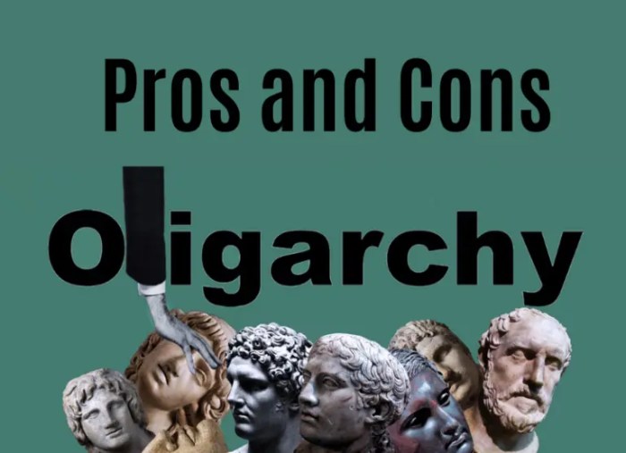 Pros and cons of an oligarchy