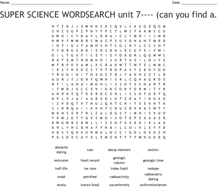 Earth science word search answers