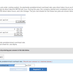 Hahn company uses a job-order costing system. its plantwide