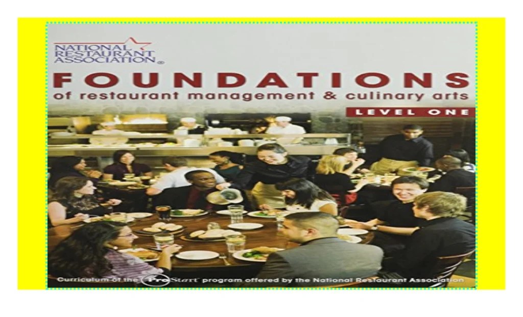 Foundations of restaurant management and culinary arts level 1